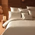 Bettwäsche set baumwollsatin jacquard-muster beige Adagio lin