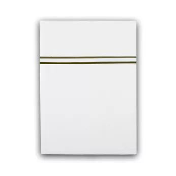 Bettlaken baumwollsatin unis weiß grün Palais chic bronze