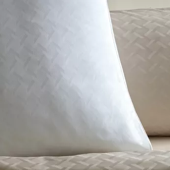 Duvet cover cotton sateen jacquard pattern white Adagio blanc