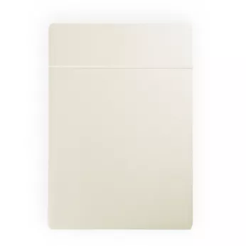 Drap plat satin de coton uni ivoire Ava uni angora