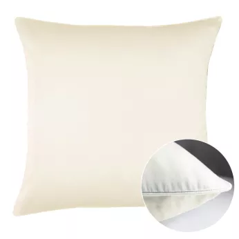 Kopfkissenbezug baumwollsatin uni elfenbein Ava uni angora