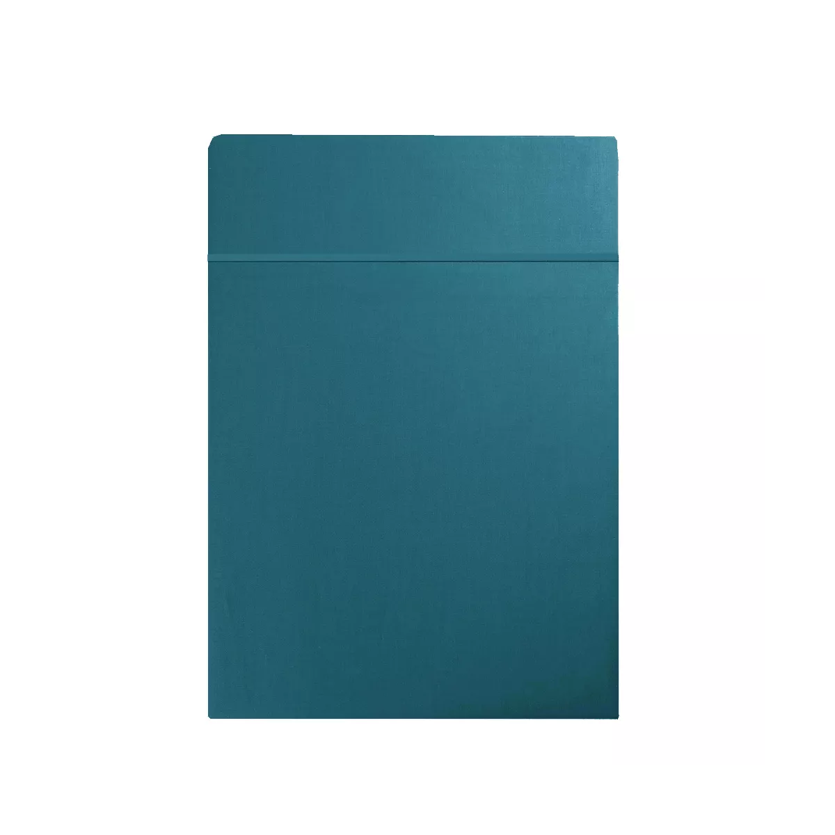 Flat sheet cotton sateen plain green Ava uni canard