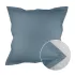 Taie d'oreiller percale de coton uni bleu Olana denim