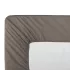 Split topper fitted sheet cotton percale plain brown Olana pin