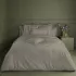 Housse de couette percale de coton uni brun Olana pin