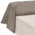 Bolster case cotton percale plain brown Olana pin