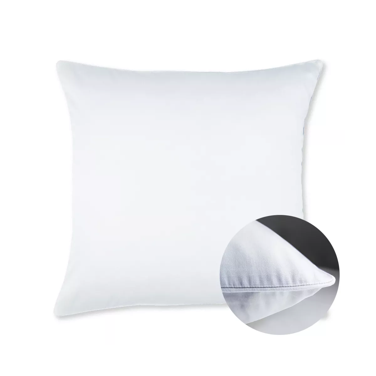 Pillowcase cotton sateen plain white Ava uni blanc
