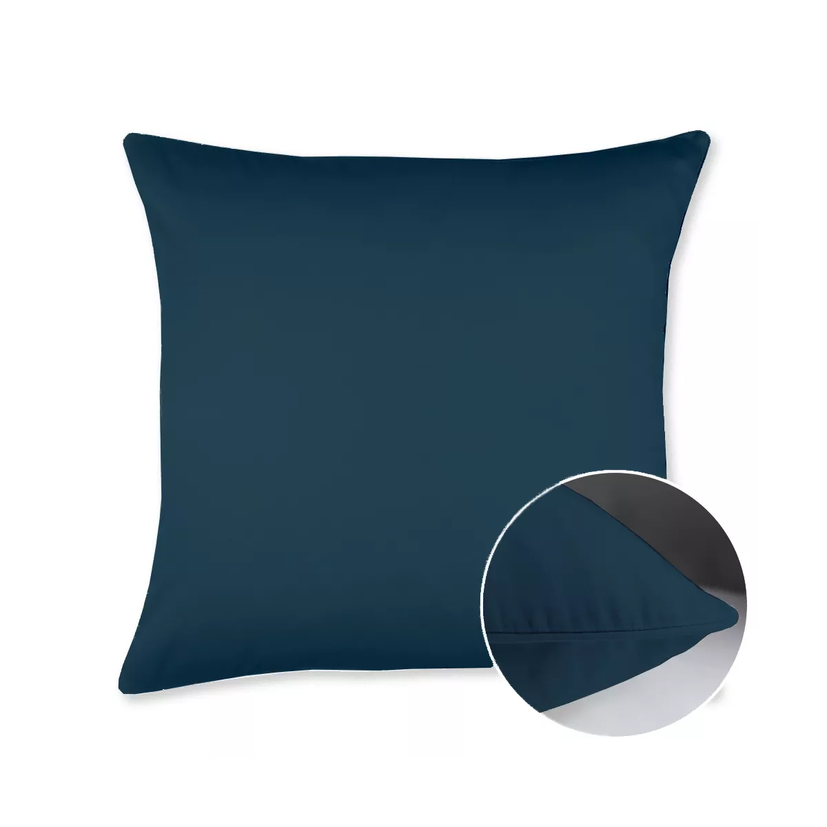 Pillowcase cotton sateen plain green Ava uni crepuscule