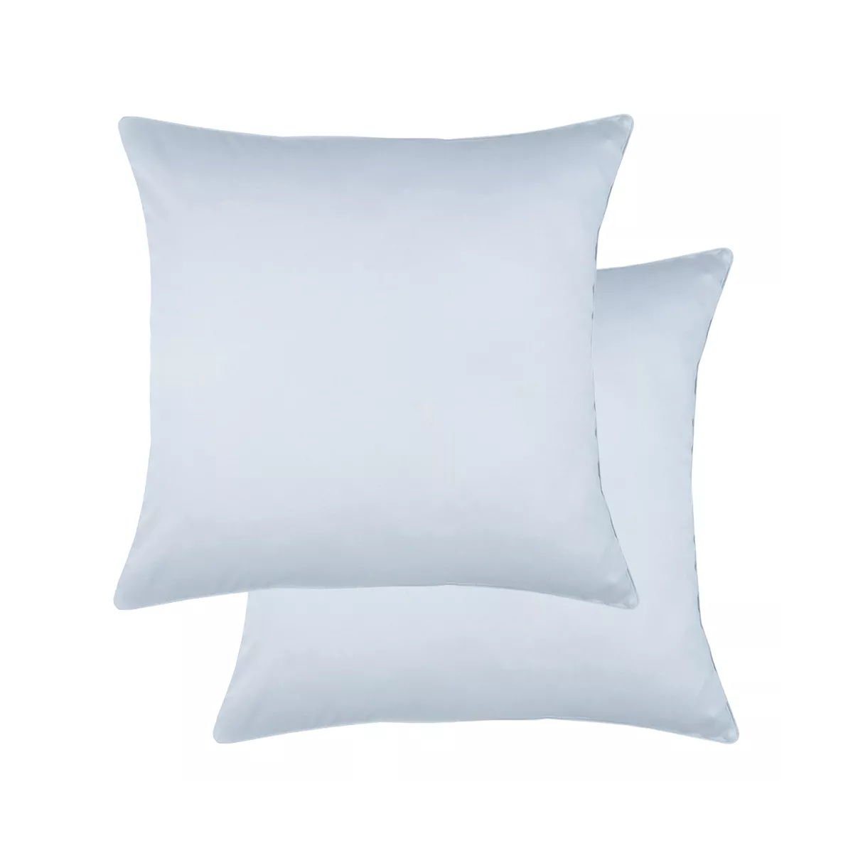 2 pillowcases cotton sateen plain grey Ava uni glacier