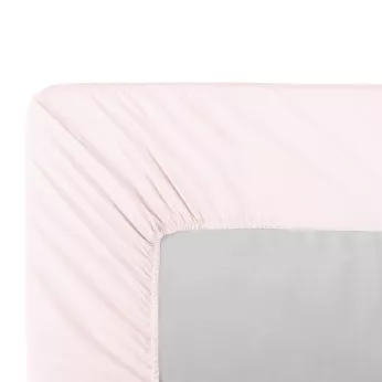 Spannbettlaken höhe 40cm baumwollperkal uni rosa Olana petale
