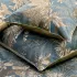 Kopfkissenbezug baumwollsatin bedruckt blau kastanienbraun Rainforest bleu dore