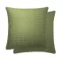 Taie d'oreiller satin de coton motif jacquard vert Adagio kaki