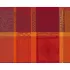 Set pur coton enduit motif jacquard orange rouge Mille wax ketchup