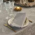 Table linen set 100% cotton coated jacquard pattern beige Mille isaphire beige