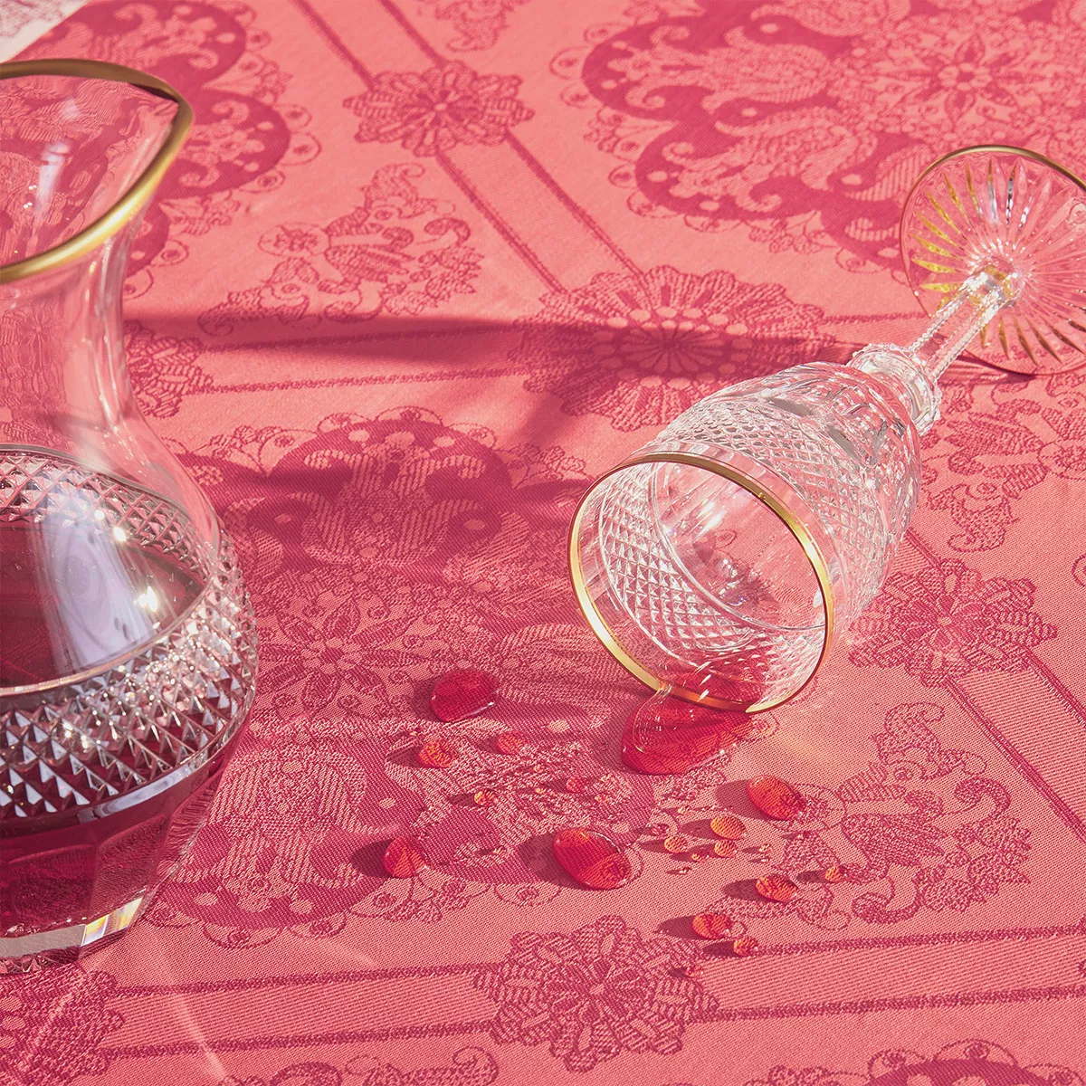 Mille rosaces framboise