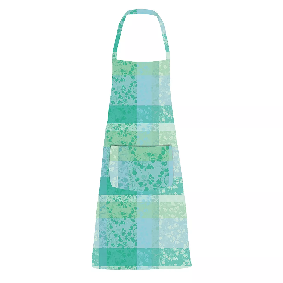 Schürze reine baumwolle beschichtet jacquard-muster grün blau Mille feuillages turquoise