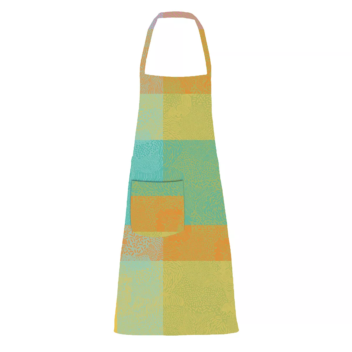 Schürze reine baumwolle beschichtet jacquard-muster gelb orange blau Mille vagues exotique