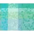 Set pur coton enduit motif jacquard bleu vert Mille feuillages turquoise