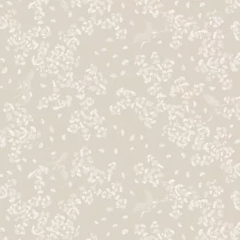 Nappe sur mesure pur coton motif jacquard beige Mille ginkos naturel