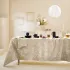 Tablecloth 100% cotton jacquard pattern beige Mille ginkos naturel