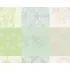 Set pur coton enduit motif jacquard beige vert Mille parfums verde