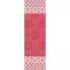 Table runner 100% cotton jacquard pattern pink Mille rosaces framboise