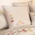 Taie d'oreiller satin de coton brodé beige orange Pistil automne