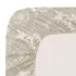 Drap housse b30 satin de coton imprimé blanc beige Flower power white