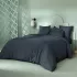 Bettwäsche set baumwollsatin jacquard-muster blau Vibrato bleu nuit