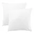 Lot de 2 taies satin de coton motif jacquard blanc Vibrato blanc