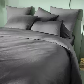 Bettbezug baumwollsatin jacquard-muster anthrazit Vibrato metal
