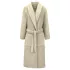 Bademantel reine baumwolle 420 g/m² uni beige Elea angora
