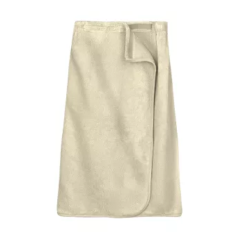 Pareo pur coton 420 g/m² uni beige Elea angora