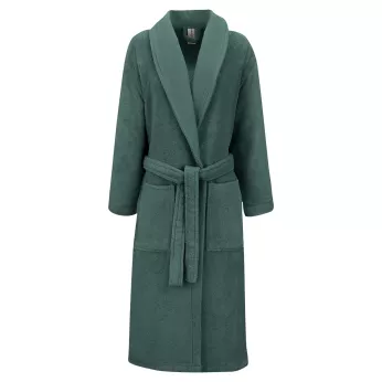Peignoir pur coton 420 g/m² uni anthracite Elea crepuscule