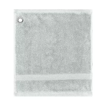 Waschlappen mit Ösen reine baumwolle 550 g/m² uni grau Elea nuage