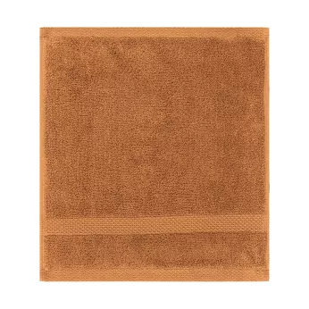 Carre pur coton 550 g/m² uni orange Elea rouille