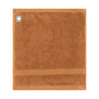 Eyelet square 100% cotton 550 gsm plain orange Elea rouille