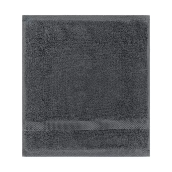 Waschlappen reine baumwolle 550 g/m² uni anthrazit Elea carbone