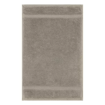 Serviette invites pur coton 550 g/m² uni beige Elea chataignes