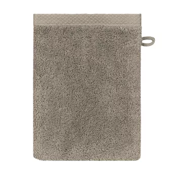 Waschandschuhe reine baumwolle 550 g/m² uni beige Elea chataignes