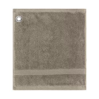 Eyelet square 100% cotton 550 gsm plain beige Elea chataignes