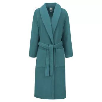 Bathrobe 100% cotton 420 gsm plain blue Elea petrole