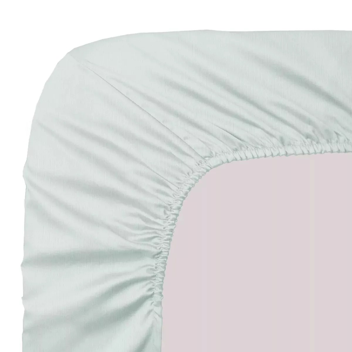 Drap housse b35 baumwollsatin bedruckt mehrfarbig Primavera vert d'eau
