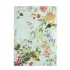 Flat sheet cotton sateen printed multicolor Primavera vert d'eau