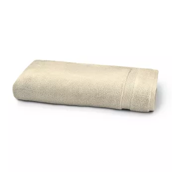 Drap de douche pur coton 550 g/m² uni beige Elea angora