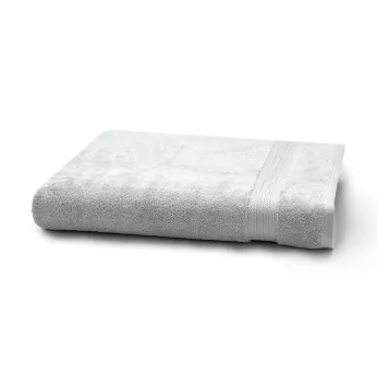 Drap de bain pur coton 550 g/m² uni gris Elea nuage