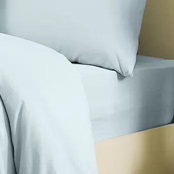 Drap housse b35 linen & cotton 160 gsm plain blue Le metis francais aqua