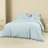 Duvet cover linen & cotton 160 gsm plain blue Le metis francais aqua