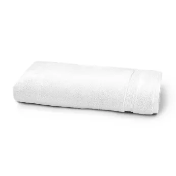 Shower towel 100% cotton 550 gsm plain white Elea blanc