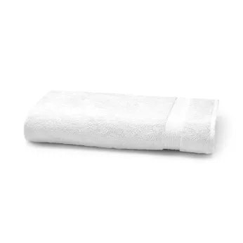 Serviette eponge pur coton 550 g/m² uni blanc Elea blanc